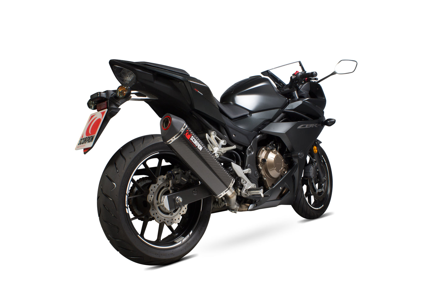 Scorpion RHA179CEO Honda CBR500 R Serket Parallel Slip-On - Carbon Fibre Sleeve | ML Performance UK UK