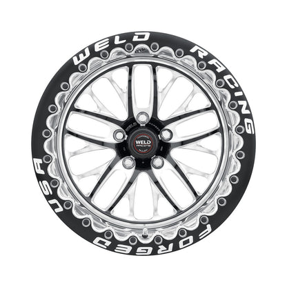 Weld 82MB510A65F S82 Beadlock Wheel 15x10 5x4.5 ET25 BS6.5 Black Center - Polished Shell