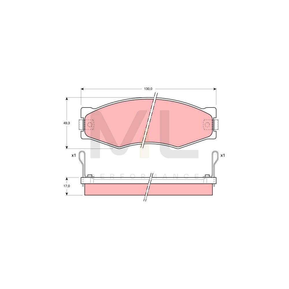 TRW Gdb367 Brake Pad Set With Acoustic Wear Warning | ML Performance Car Parts