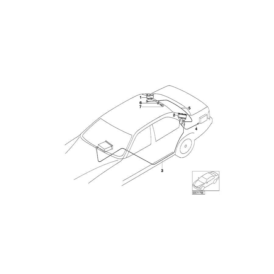 Genuine BMW 65258360957 E38 Antenna Cable 4500MM (Inc. 740d, 728iL & 725tds) | ML Performance UK Car Parts