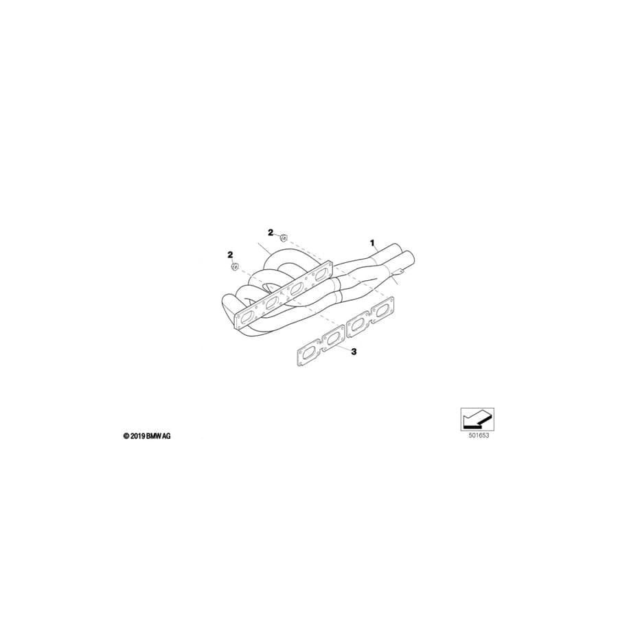 Genuine BMW 11621405255 Exhaust Manifold '95 (65X1) (Inc. E36 320i) | ML Performance UK Car Parts