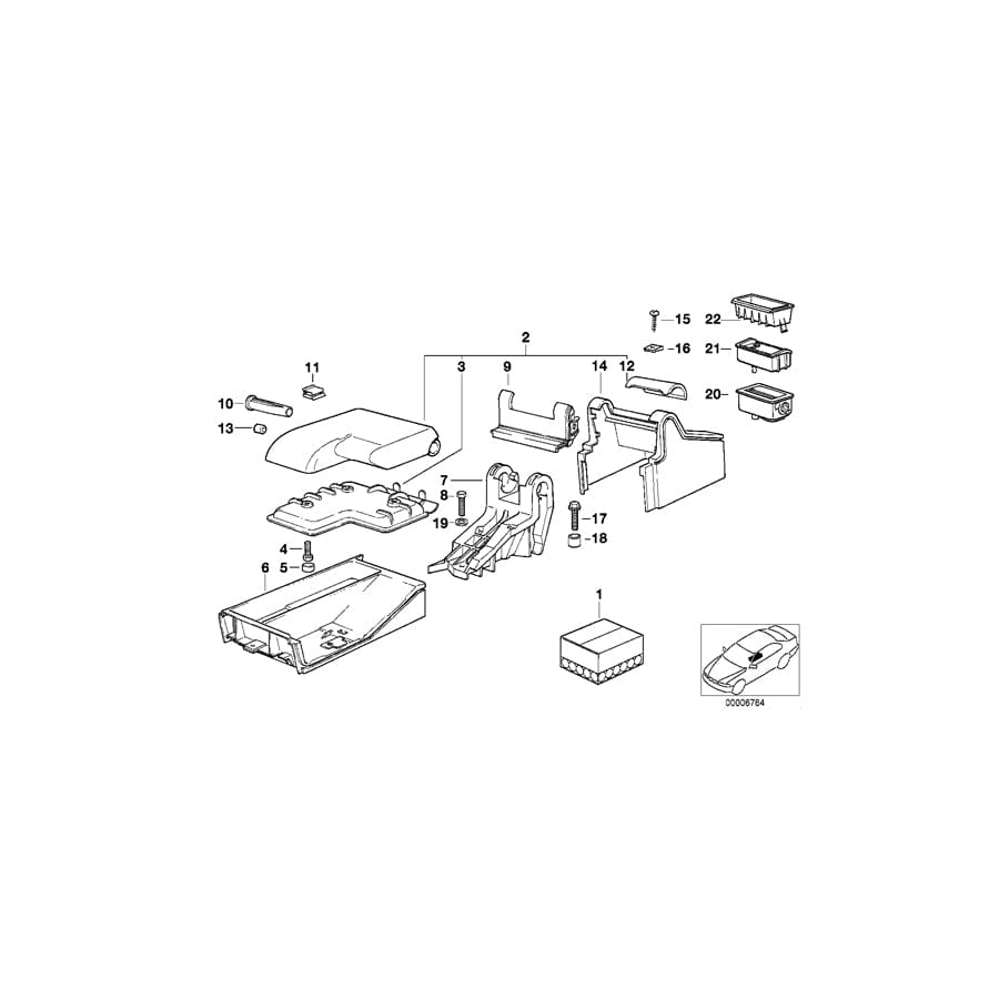 Genuine BMW 51162266901 E36 Console Cover CHAMPAGNER (Inc. 318ti, 316i 1.6 & 323ti) | ML Performance UK Car Parts