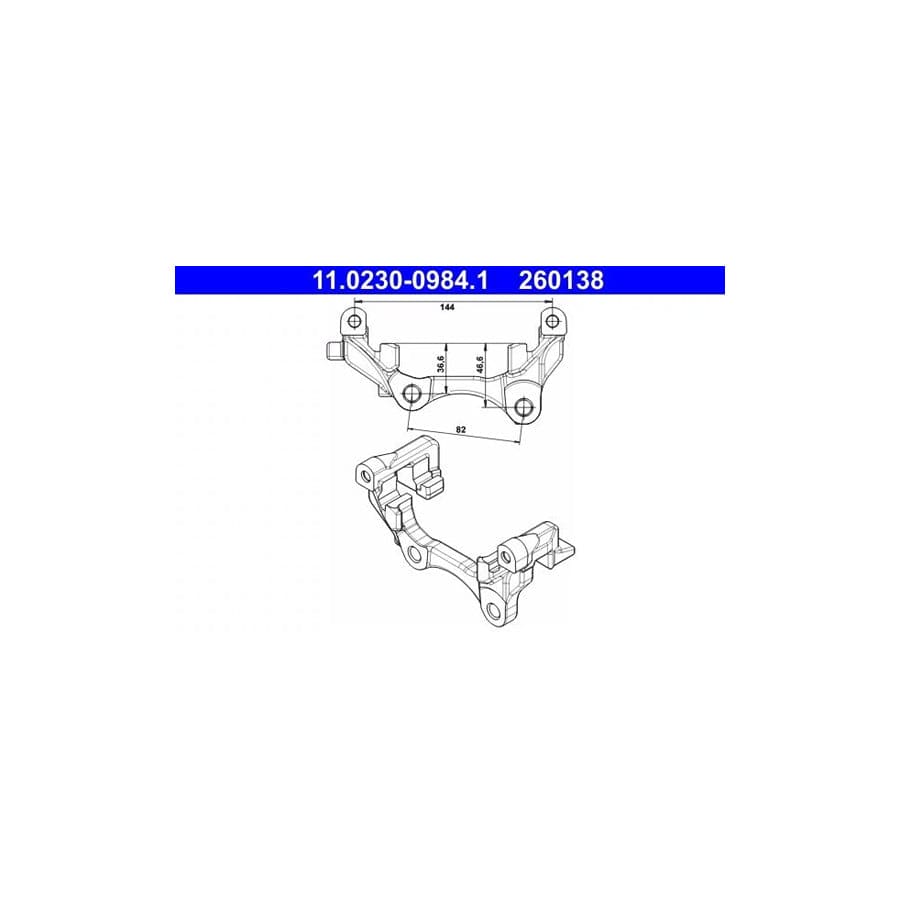 ATE 11.0230-0984.1 Carrier, Brake Caliper For Renault Latitude