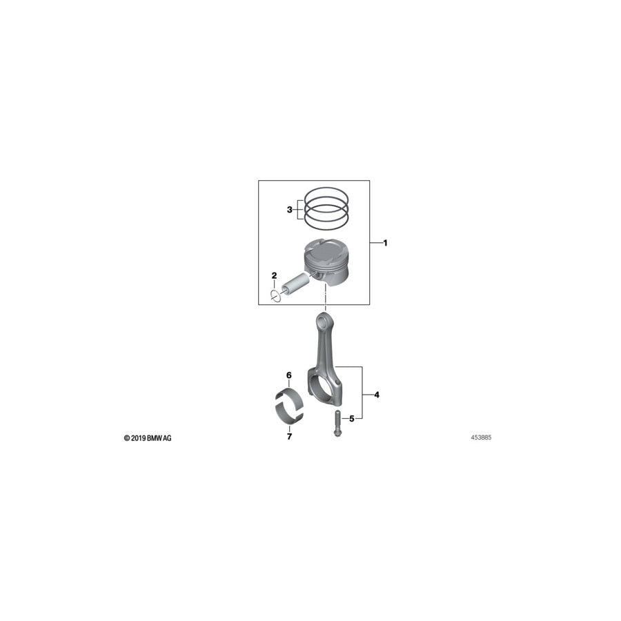 Genuine BMW 11258598757 G16 G05 G11 Piston 84,00 mm (Inc. 530d, 630dX & X4 30dX) | ML Performance UK Car Parts