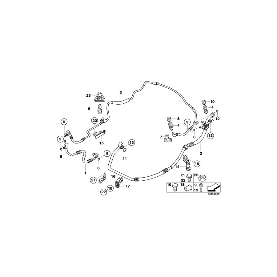 Genuine BMW 64509170113 E90 E92 E91 Pressure Hose,Condenser,Evaporator (Inc.  & 335d) | ML Performance UK Car Parts