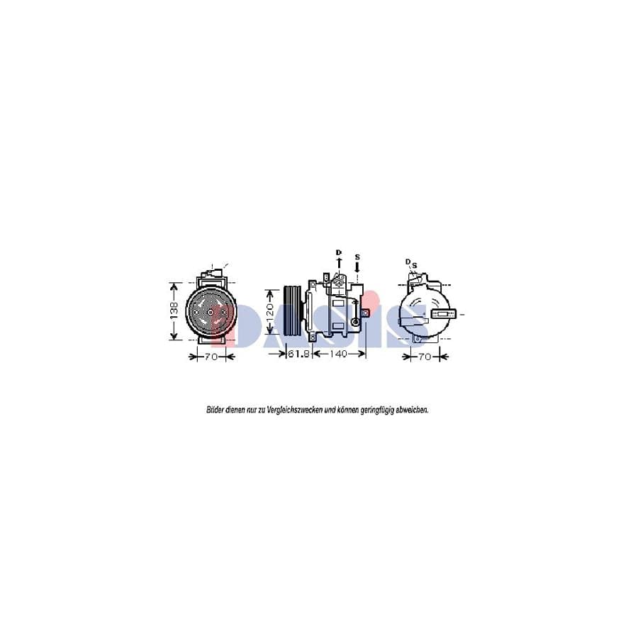 AKS Dasis 851663N Compressor, Air Conditioning | ML Performance UK