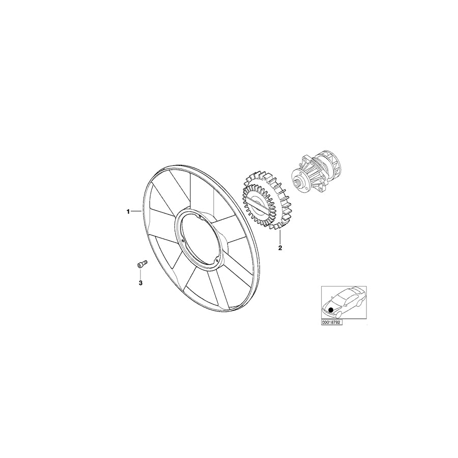 Genuine BMW 11522249373 E46 E65 E38 Fan D=420mm (Inc. 320td, 740d & X5 3.0d) | ML Performance UK Car Parts