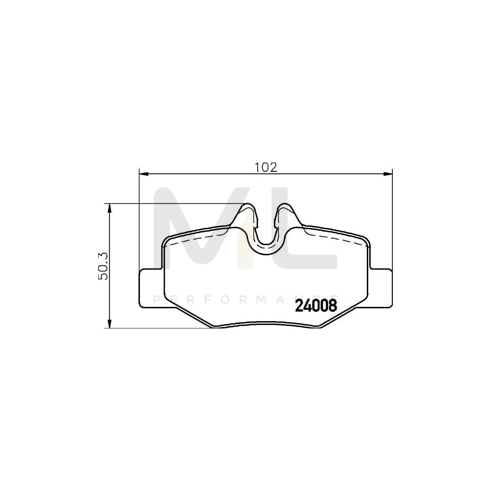 Hella 8DB 355 010-661 Brake Pad Set Incl. Wear Warning Contact, With Brake Caliper Screws | ML Performance Car Parts