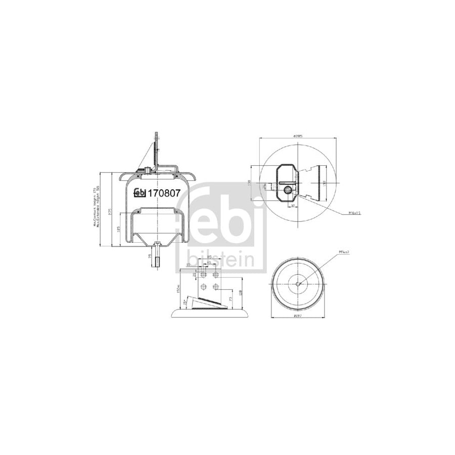 Febi Bilstein 170807 Boot, Air Suspension