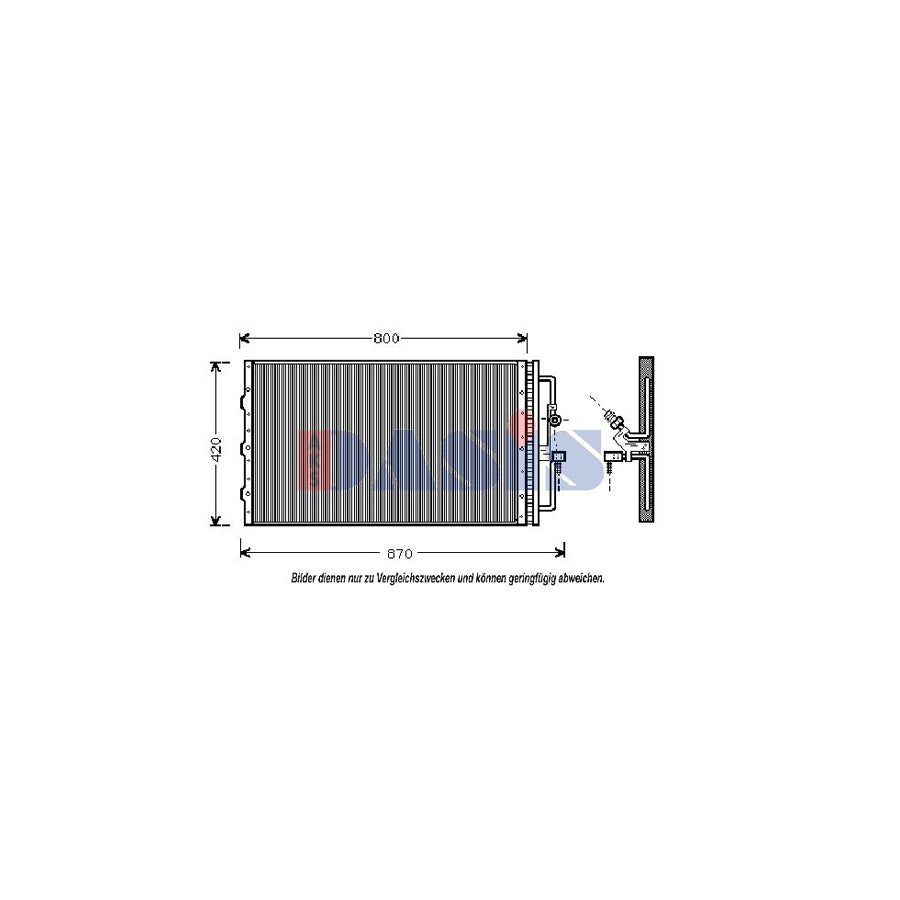 AKS Dasis 152720N Air Conditioning Condenser For Opel Sintra (Apv) | ML Performance UK