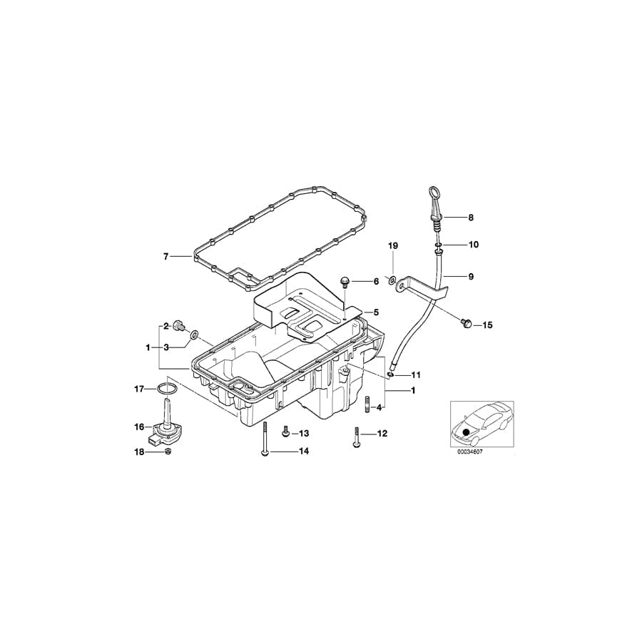 Genuine BMW 11131709575 E36 E46 Oil Deflector (Inc. 316i & 318i) | ML Performance UK Car Parts