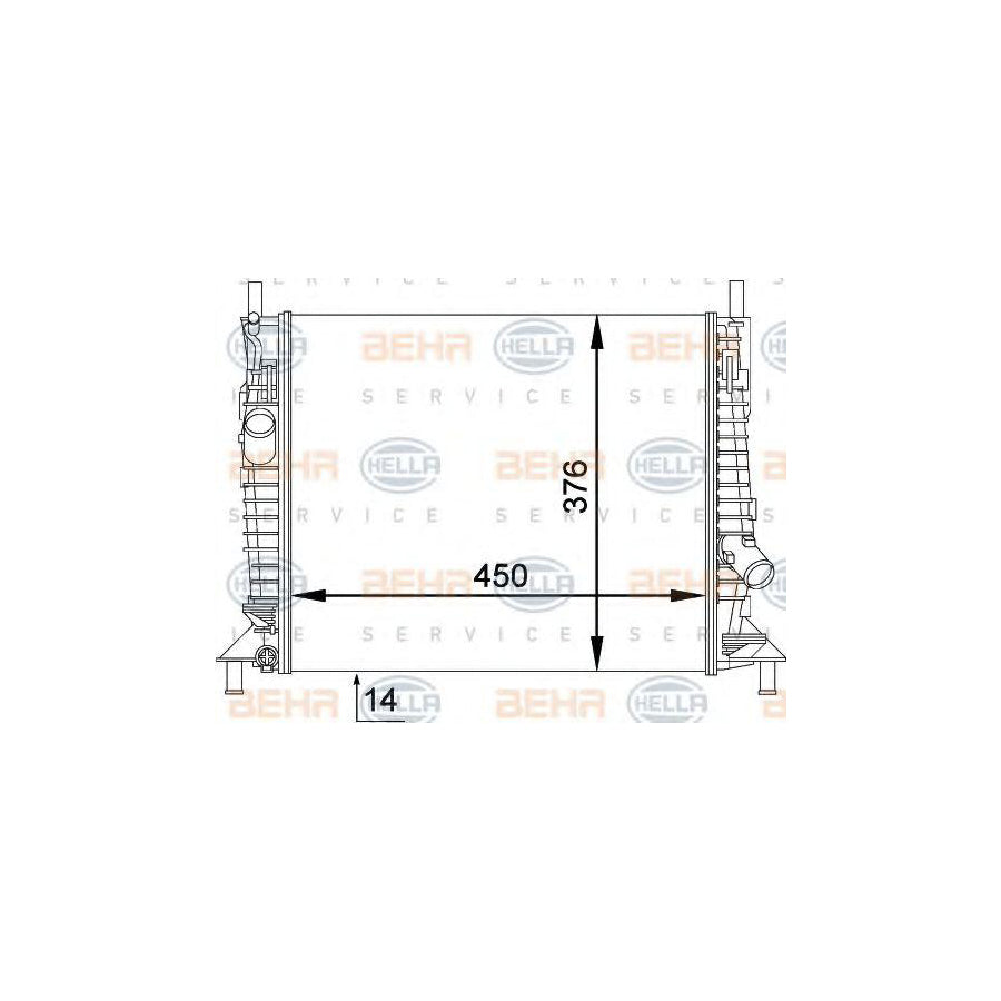 Hella 8MK 376 764-271 Engine Radiator