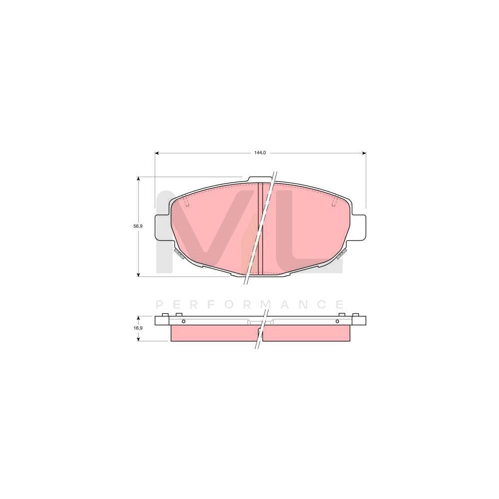 TRW Gdb1184 Brake Pad Set Incl. Wear Warning Contact | ML Performance Car Parts