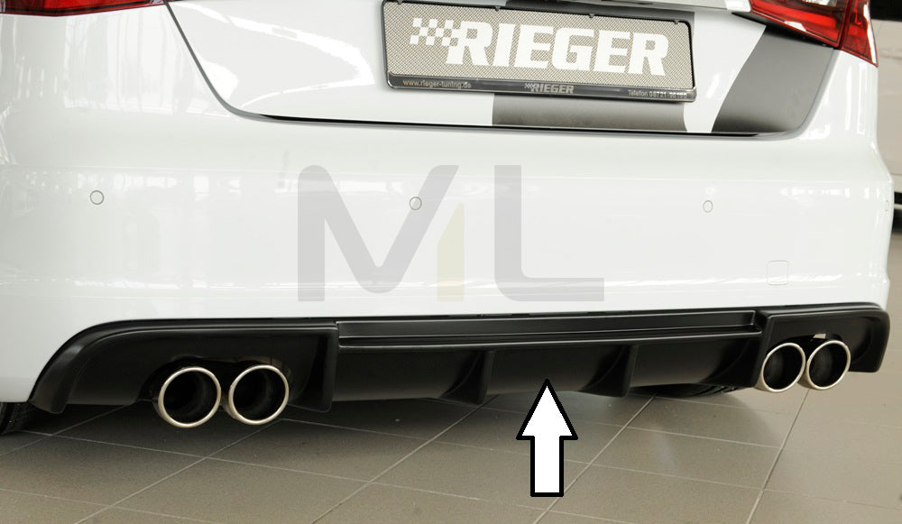 Rieger 00056805 Audi 8V A3 Rear Diffuser 1 | ML Performance UK Car Parts