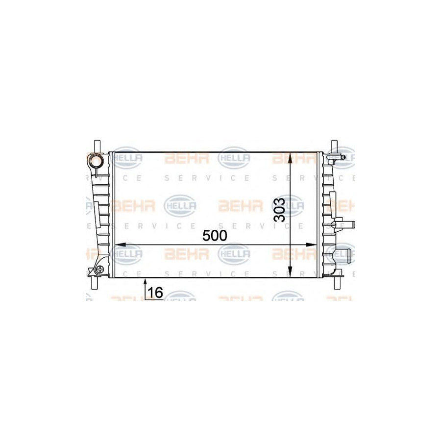 Hella 8MK 376 707-321 Engine Radiator