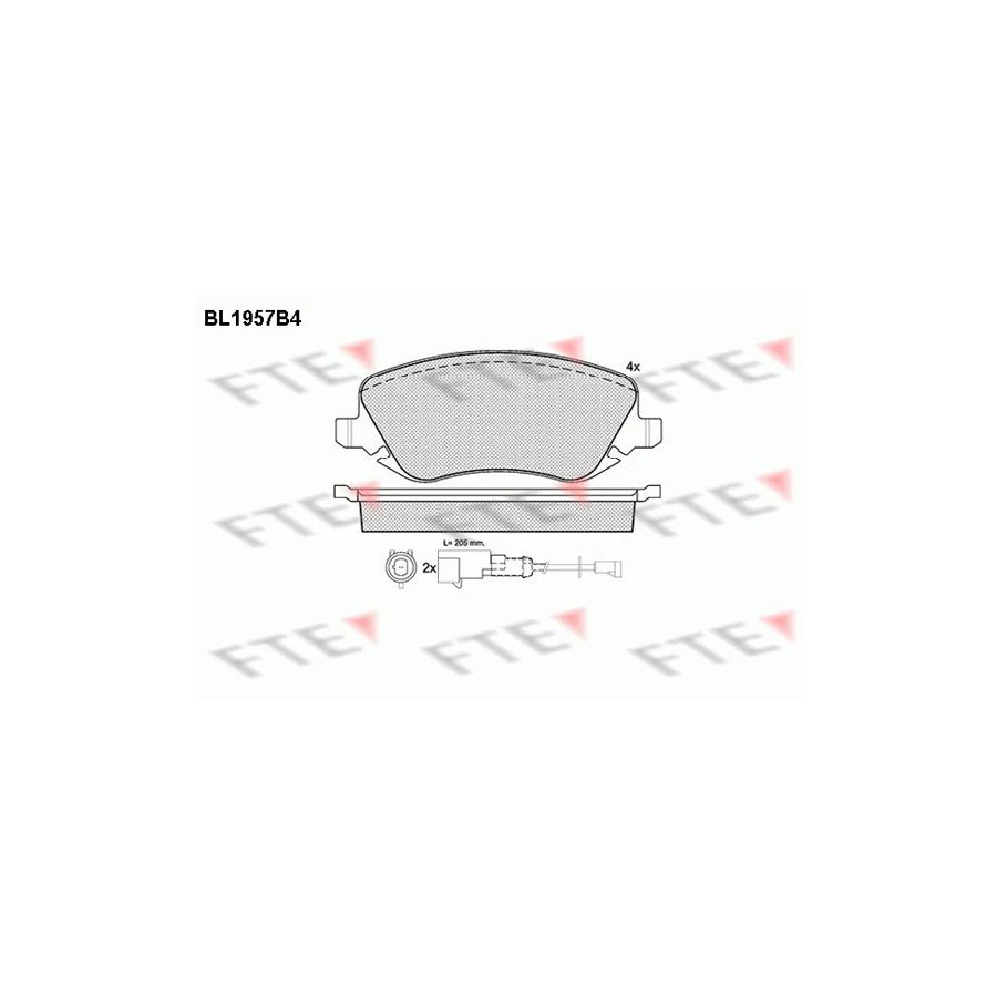 Fte BL1957B4 Brake Pad Set For Lancia Thesis (841) | ML Performance UK Car Parts