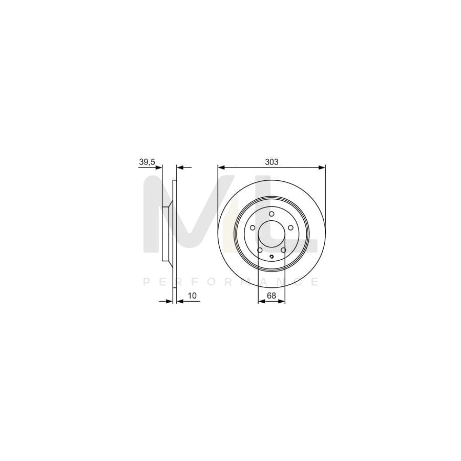 BOSCH 0 986 479 V04 Brake Disc for MAZDA CX-5 Solid, Oiled | ML Performance Car Parts