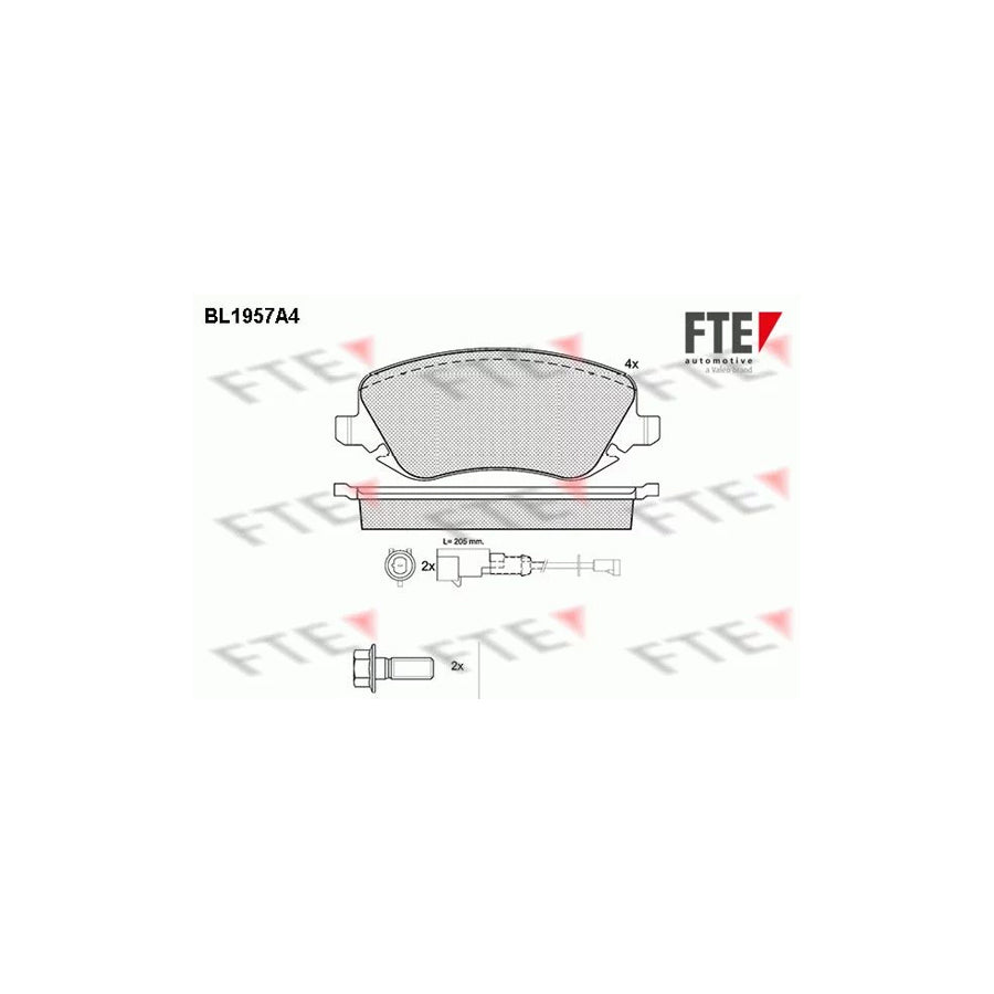 Fte BL1957A4 Brake Pad Set For Lancia Thesis (841) | ML Performance UK Car Parts