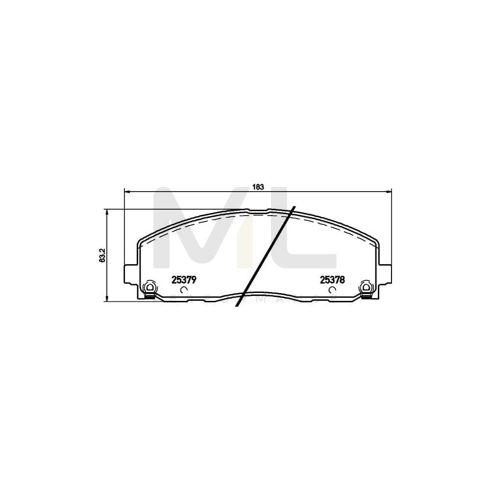 Hella 8DB 355 020-571 Brake Pad Set With Acoustic Wear Warning, With Accessories | ML Performance Car Parts