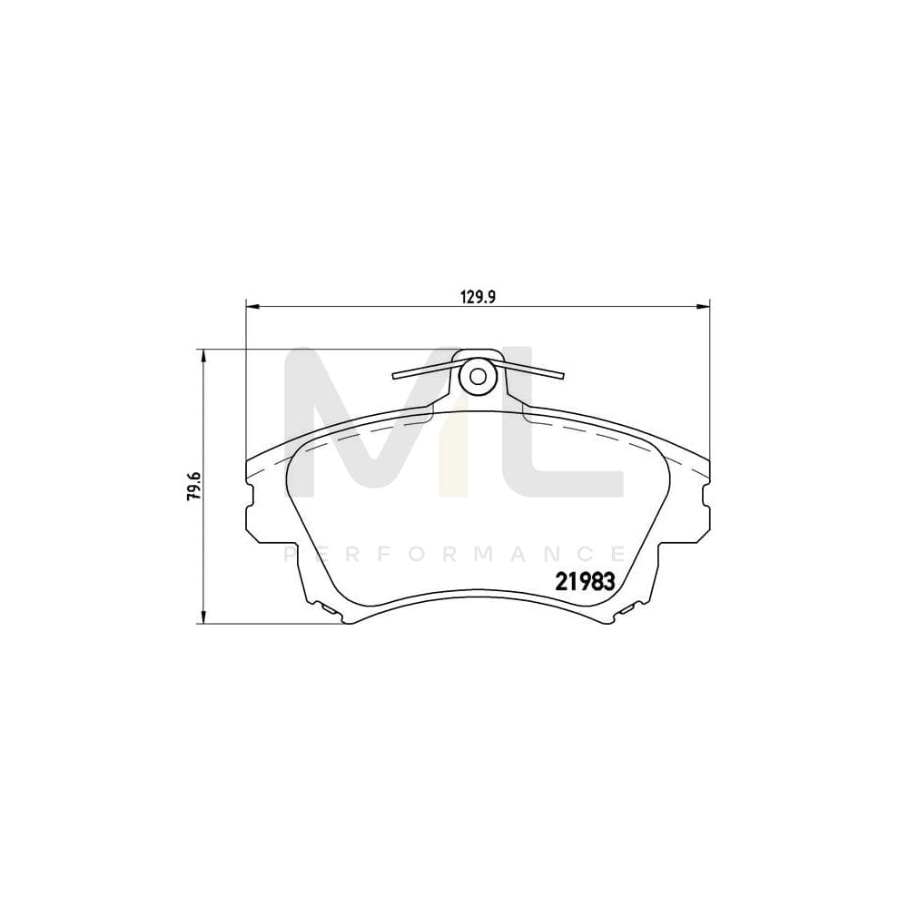 Brembo P 54 036 Brake Pad Set With Acoustic Wear Warning, With Brake Caliper Screws | ML Performance Car Parts