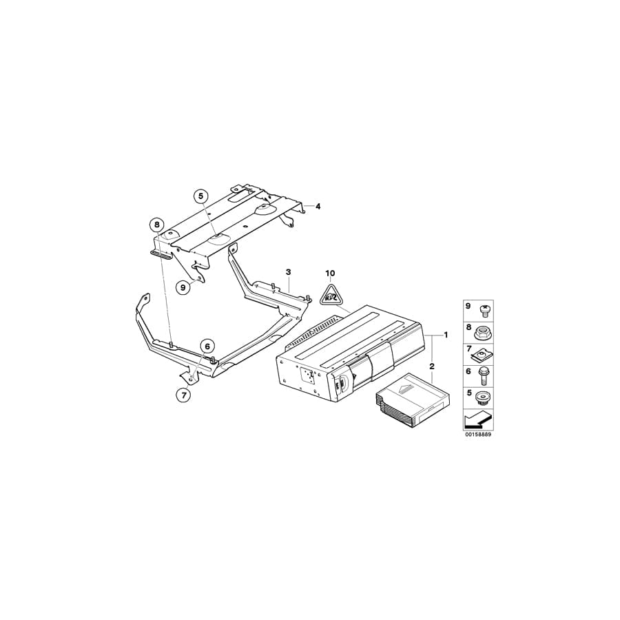 Genuine BMW 65156973096 E93 E93 Bracket Cd-Changer (Inc. 325d, 320d & 330i) | ML Performance UK Car Parts