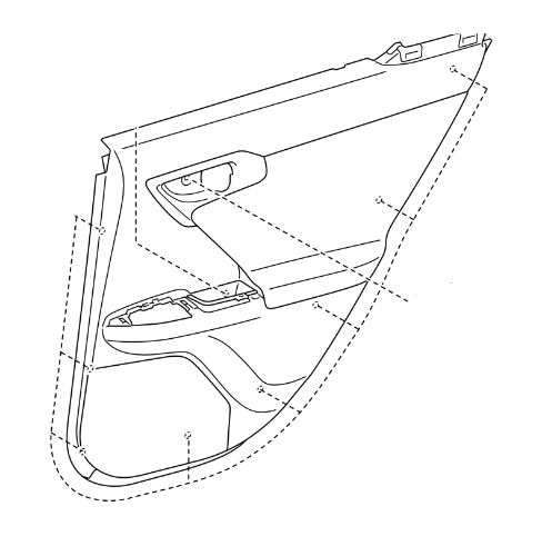 Genuine Lexus 67842-76020 CT Phase 1 N/S Rear Door Card