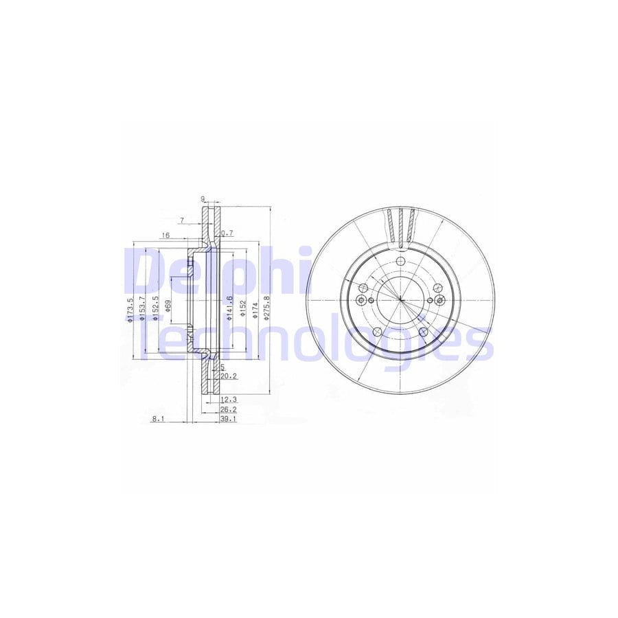 Delphi Bg3721 Brake Disc