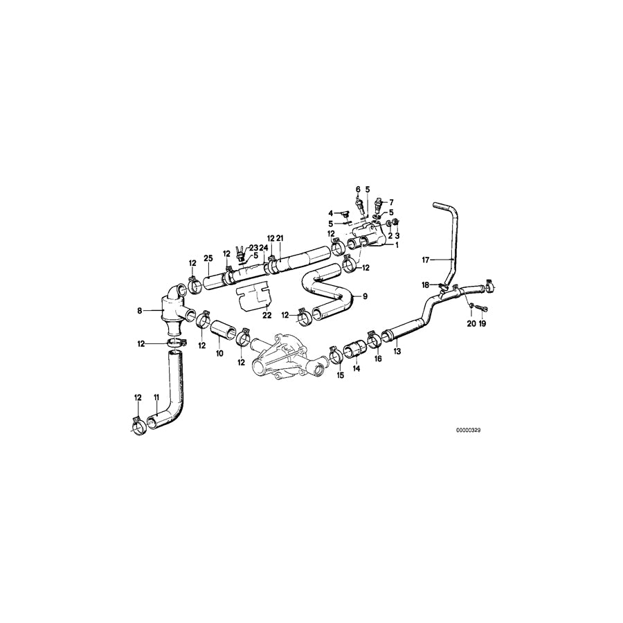 Genuine BMW 11531277930 E28 Water Hose (Inc. 518i) | ML Performance UK Car Parts