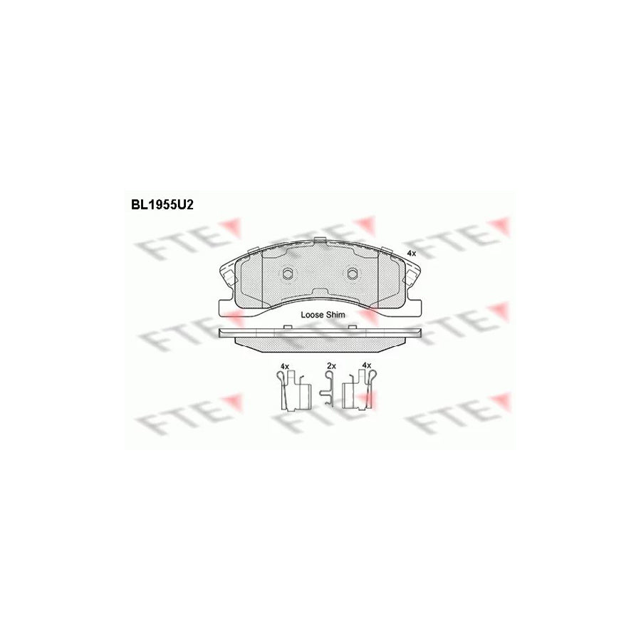 Fte BL1955U2 Brake Pad Set For Jeep Grand Cherokee Ii (Wj, Wg) | ML Performance UK Car Parts