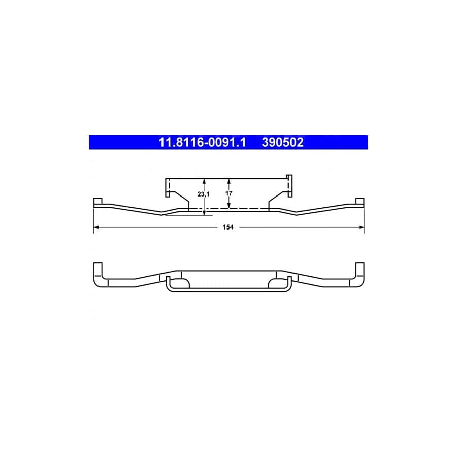 ATE 11.8116-0091.1 Spring, Brake Caliper