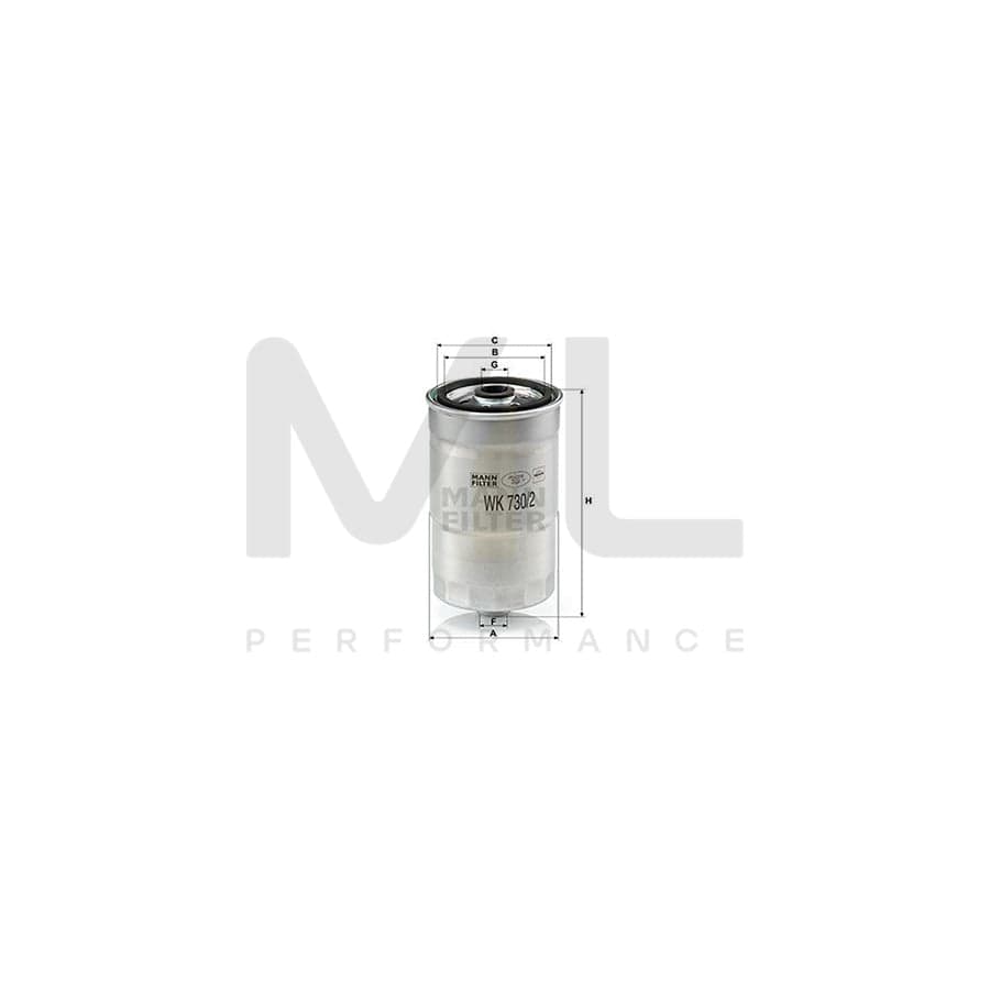 MANN-FILTER WK 730/2 x Fuel filter with seal | ML Performance Car Parts