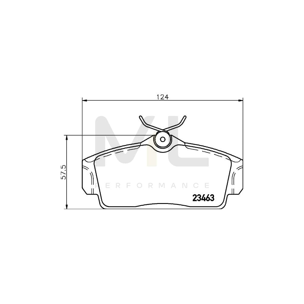 Hella 8DB 355 018-441 Brake Pad Set Not Prepared For Wear Indicator | ML Performance Car Parts