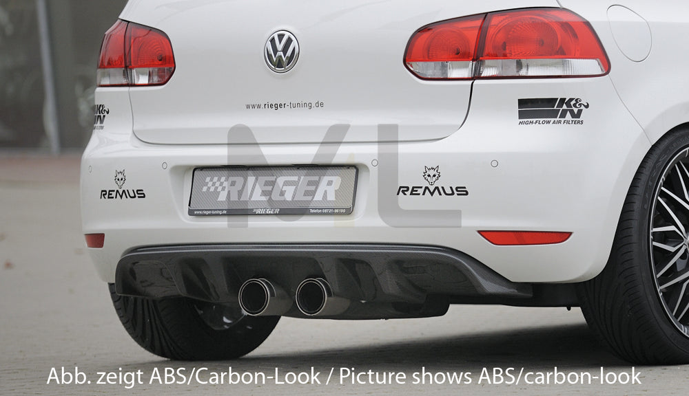 Rieger 00099098 VW Mk6 Golf Rear Diffuser 1 | ML Performance UK Car Parts