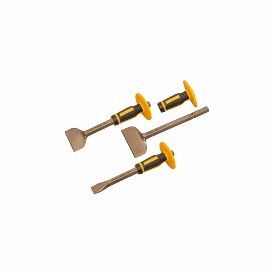 Roughneck ROU31933 Bolster & Chisel Set with Non-Slip Guards, 3 Piece | ML Performance UK