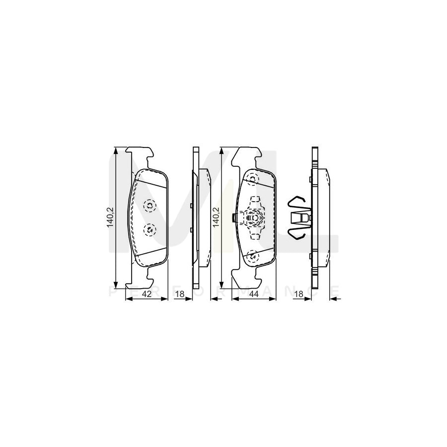 Bosch 0986Tb3209 Brake Pad Set  | ML Performance Car Parts