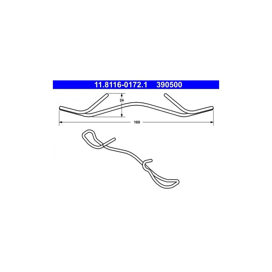 ATE 11.8116-0172.1 Spring, Brake Caliper