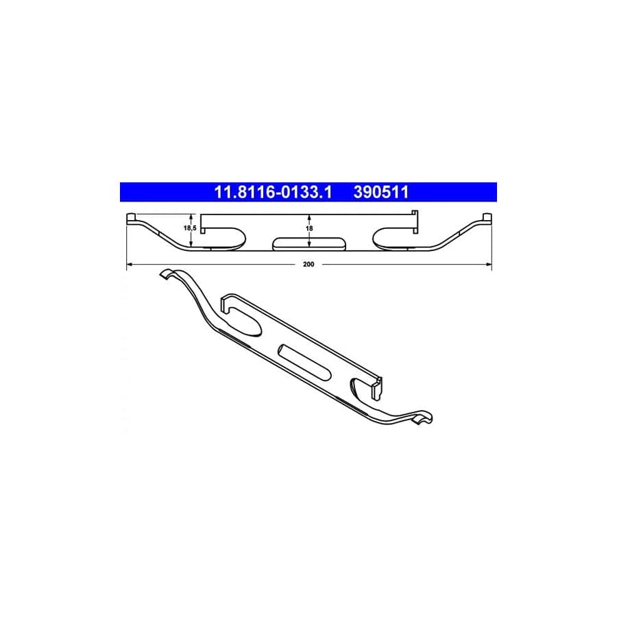 ATE 11.8116-0133.1 Spring, Brake Caliper