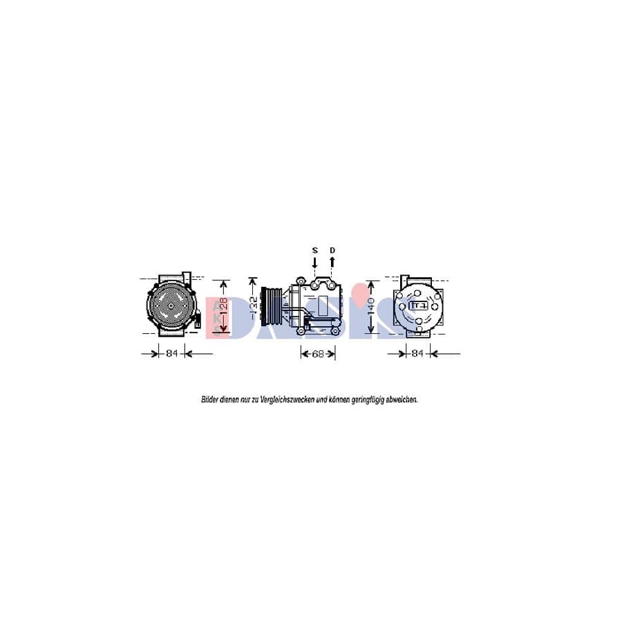 AKS Dasis 850518N Compressor, Air Conditioning For Land Rover Range Rover II (P38A) | ML Performance UK