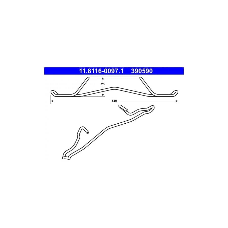 ATE 11.8116-0097.1 Spring, Brake Caliper