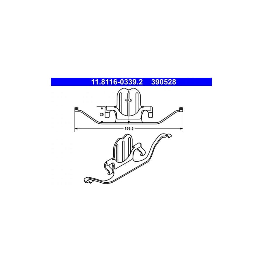 ATE 11.8116-0339.2 Spring, Brake Caliper