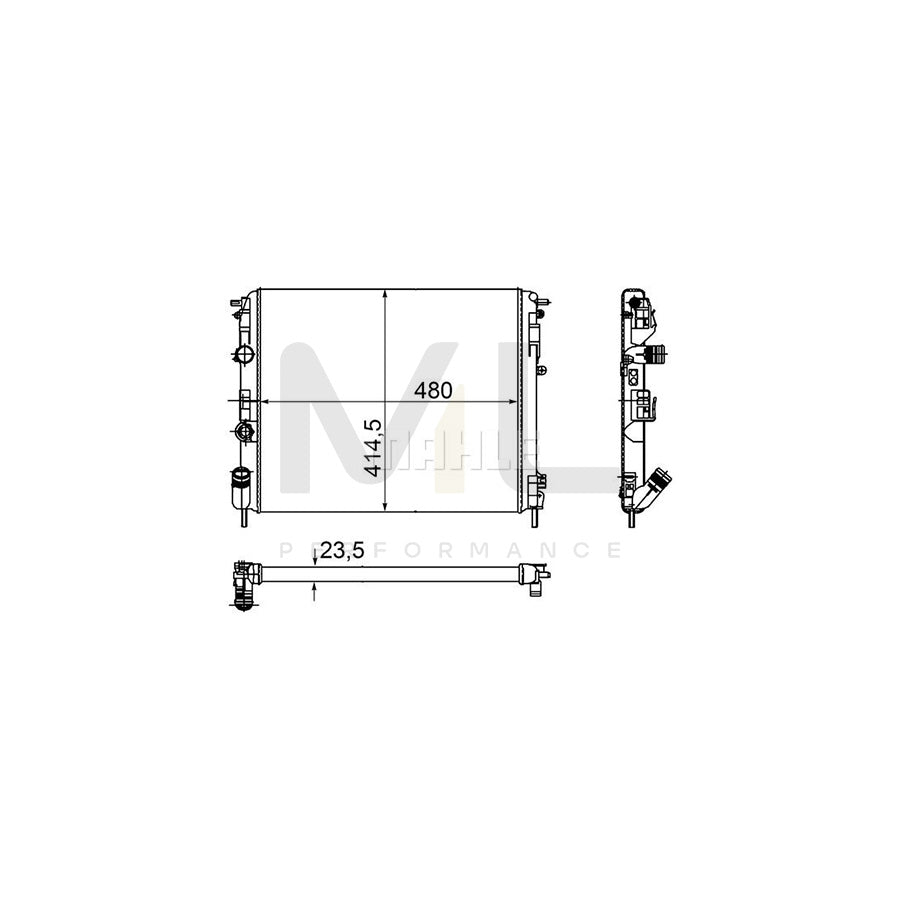 MAHLE ORIGINAL CR 1145 000P Engine radiator Brazed cooling fins | ML Performance Car Parts