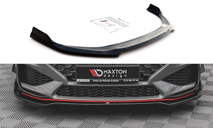 Maxton Design HY-I30-3F-N-FD3T Front Splitter V.3 Hyundai I30N MK3 Facelift Hatchback / Fastback | ML Performance UK Car Parts