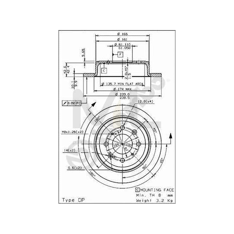 BREMBO MAX LINE 08.7104.75 Brake Disc Slotted, Solid, Coated | ML Performance Car Parts