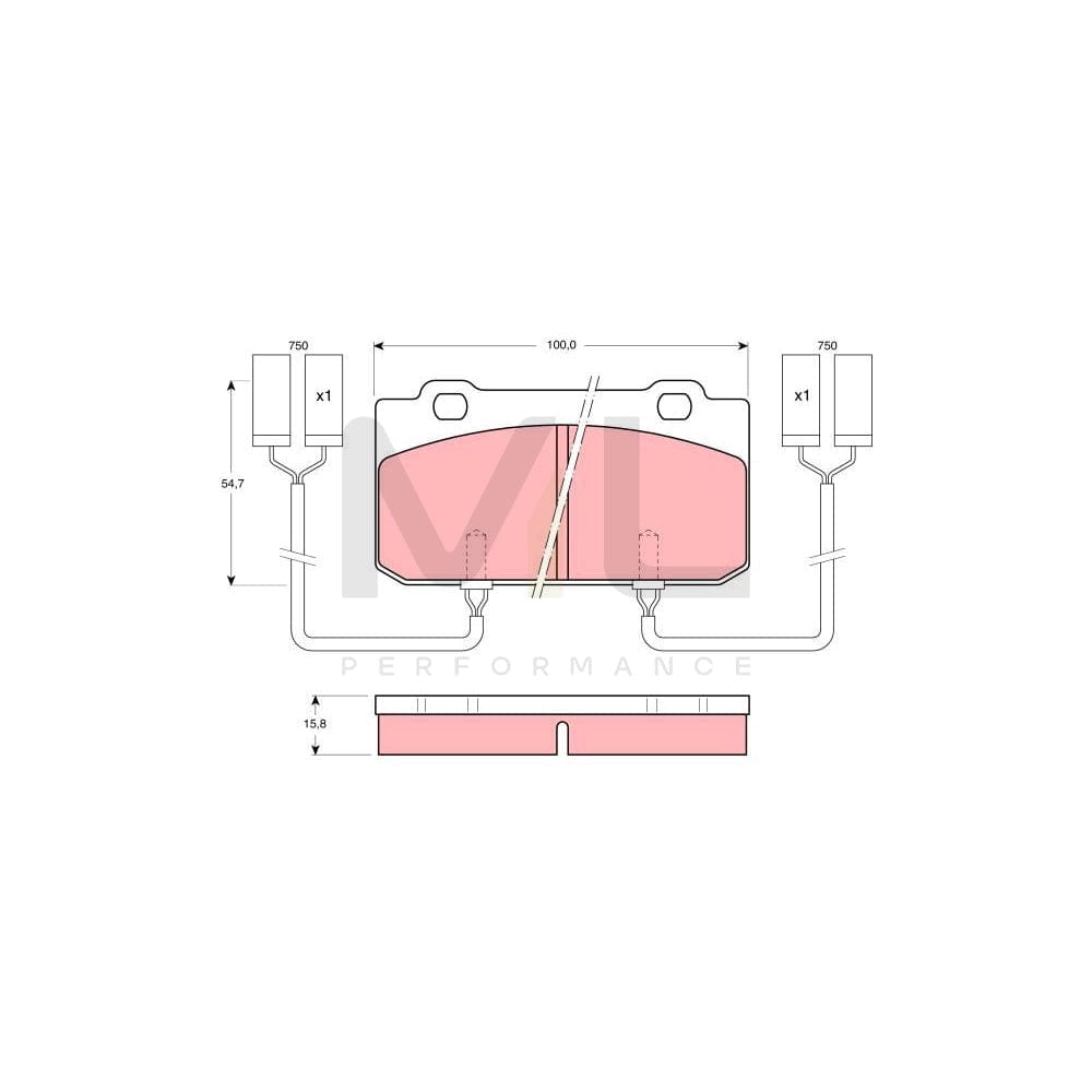 TRW Gdb902 Brake Pad Set Incl. Wear Warning Contact | ML Performance Car Parts