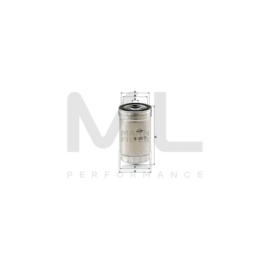 MANN-FILTER WK 842/10 Fuel filter Spin-on Filter | ML Performance Car Parts