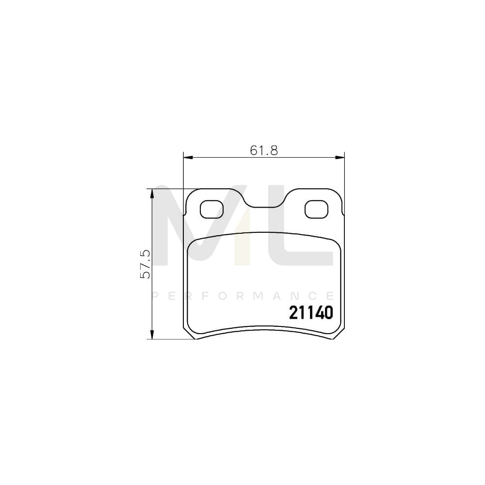 Hella 8DB 355 007-451 Brake Pad Set Not Prepared For Wear Indicator | ML Performance Car Parts