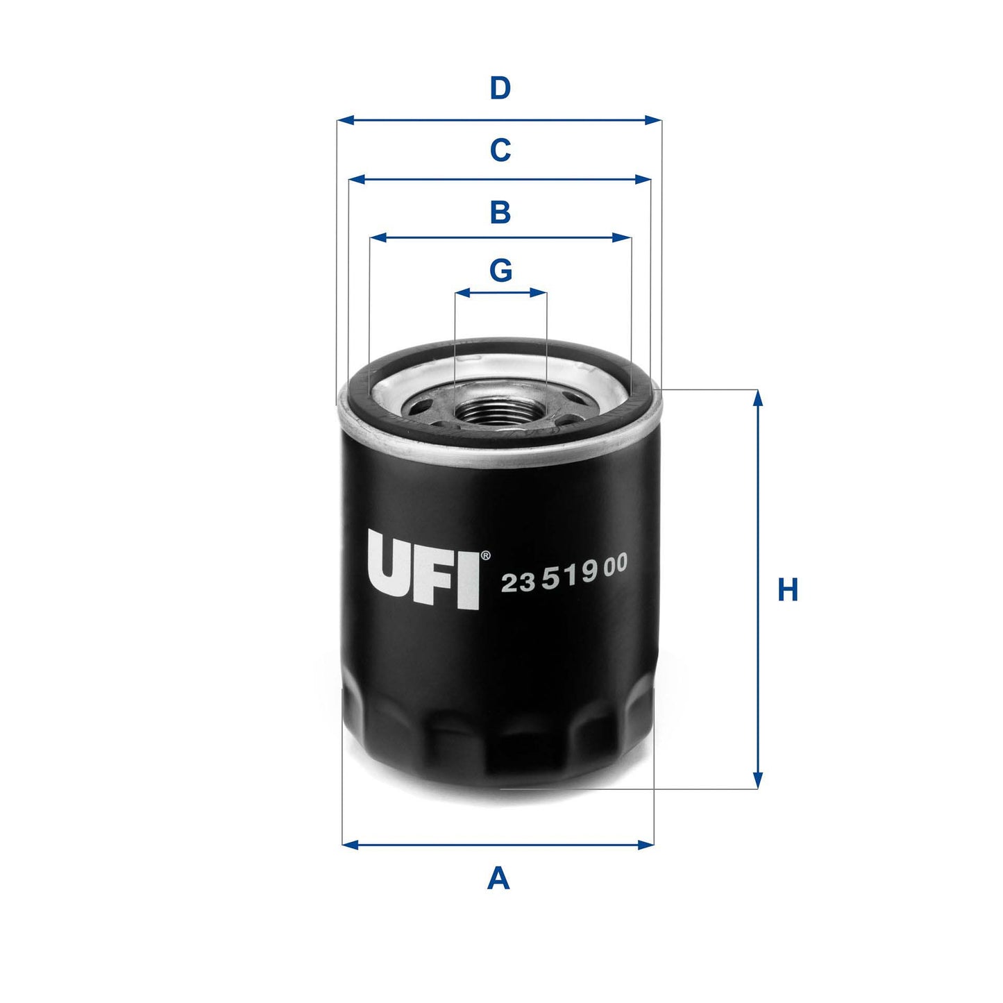 UFI 23.519.00 Oil Filter