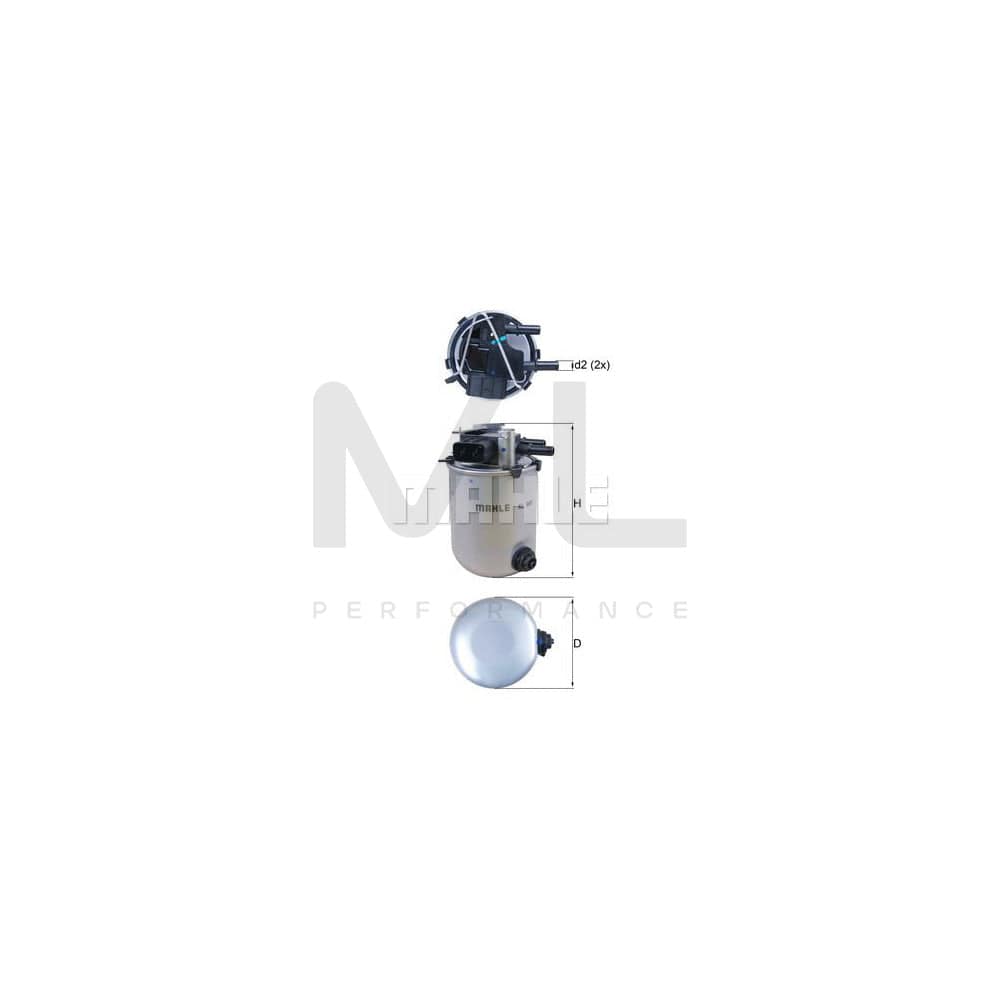 MAHLE ORIGINAL KL 909 Fuel filter for NISSAN QASHQAI In-Line Filter | ML Performance Car Parts