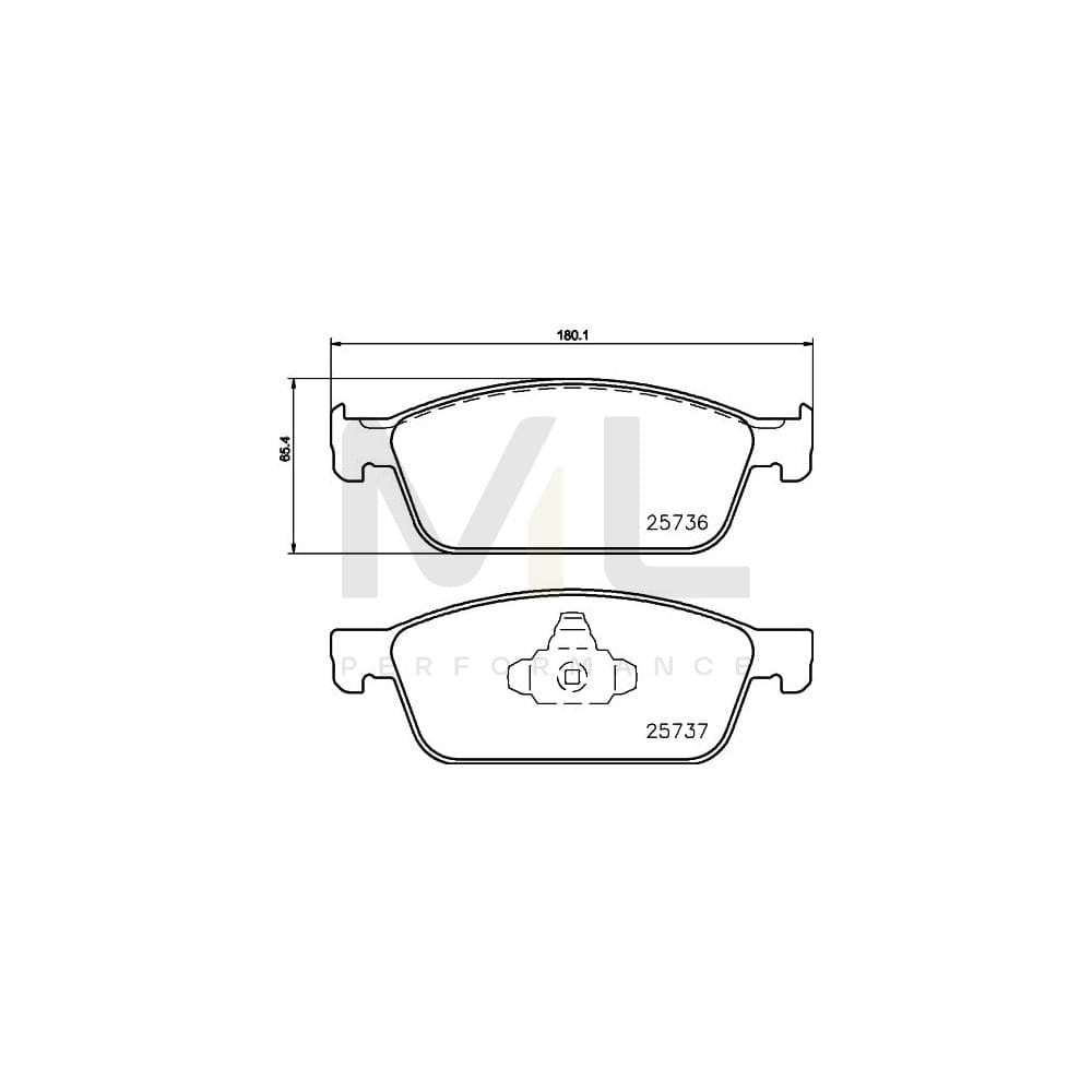 Hella 8DB 355 020-831 Brake Pad Set Not Prepared For Wear Indicator | ML Performance Car Parts