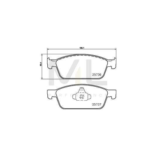 Hella 8DB 355 020-831 Brake Pad Set Not Prepared For Wear Indicator | ML Performance Car Parts